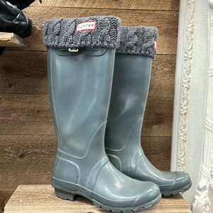 Hunter Original Tall Gloss Rain Boots - Women’s Size 8